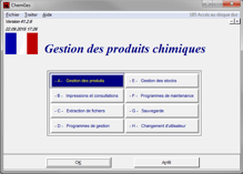 Mains screen of ChemGes