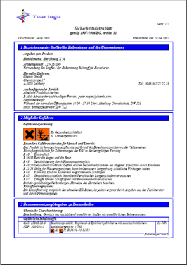 Sicherheitsdatenblatt