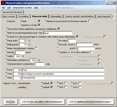 Screenshot - physical data